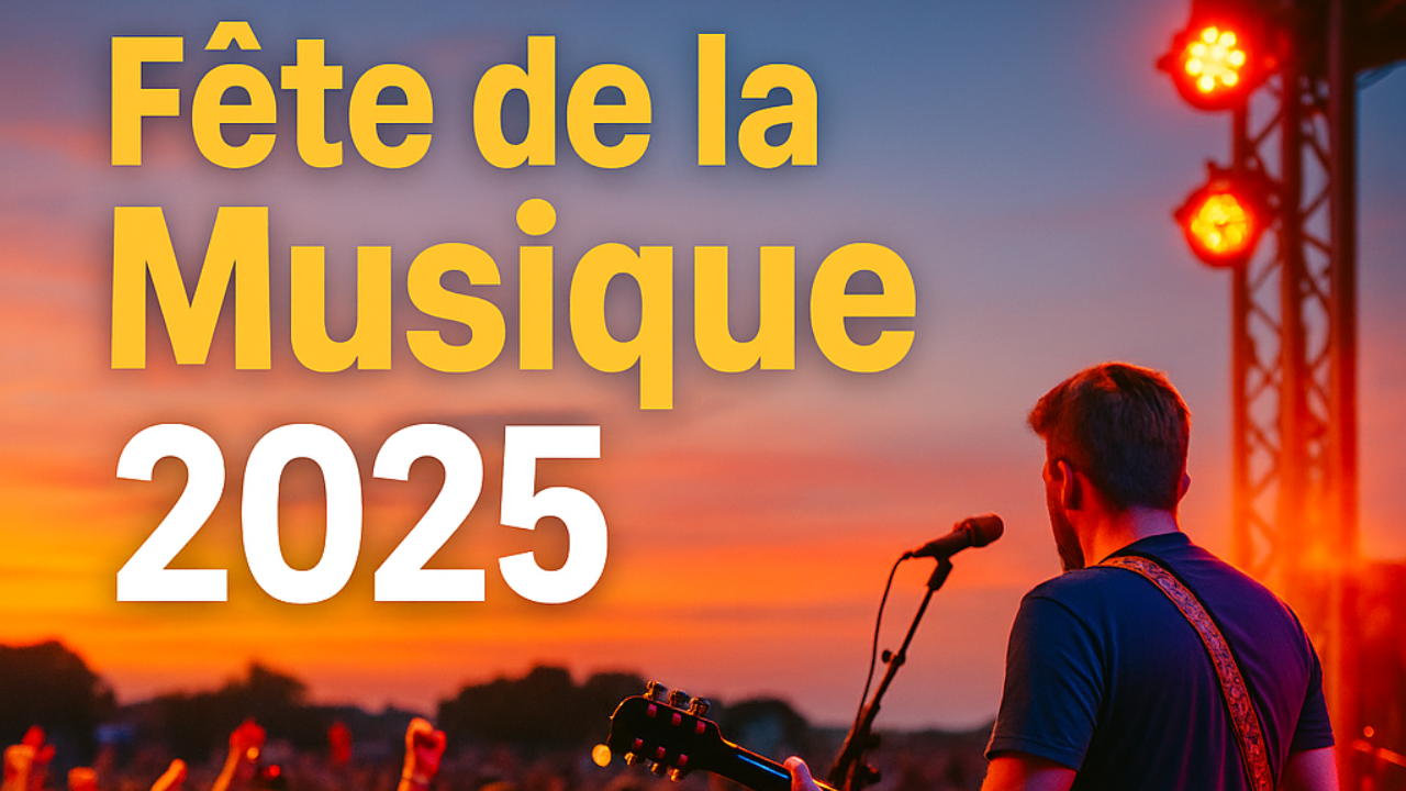 un chanteur face a la foule a la fete de la musique 2025